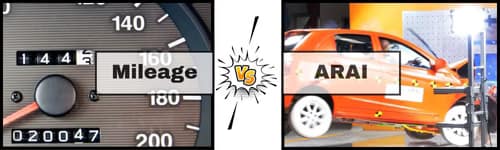 Real Mileage vs ARAI Mileage